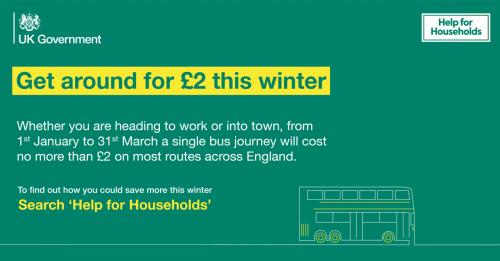 Â£2 flat bus fare scheme starting 1 January 2023. 